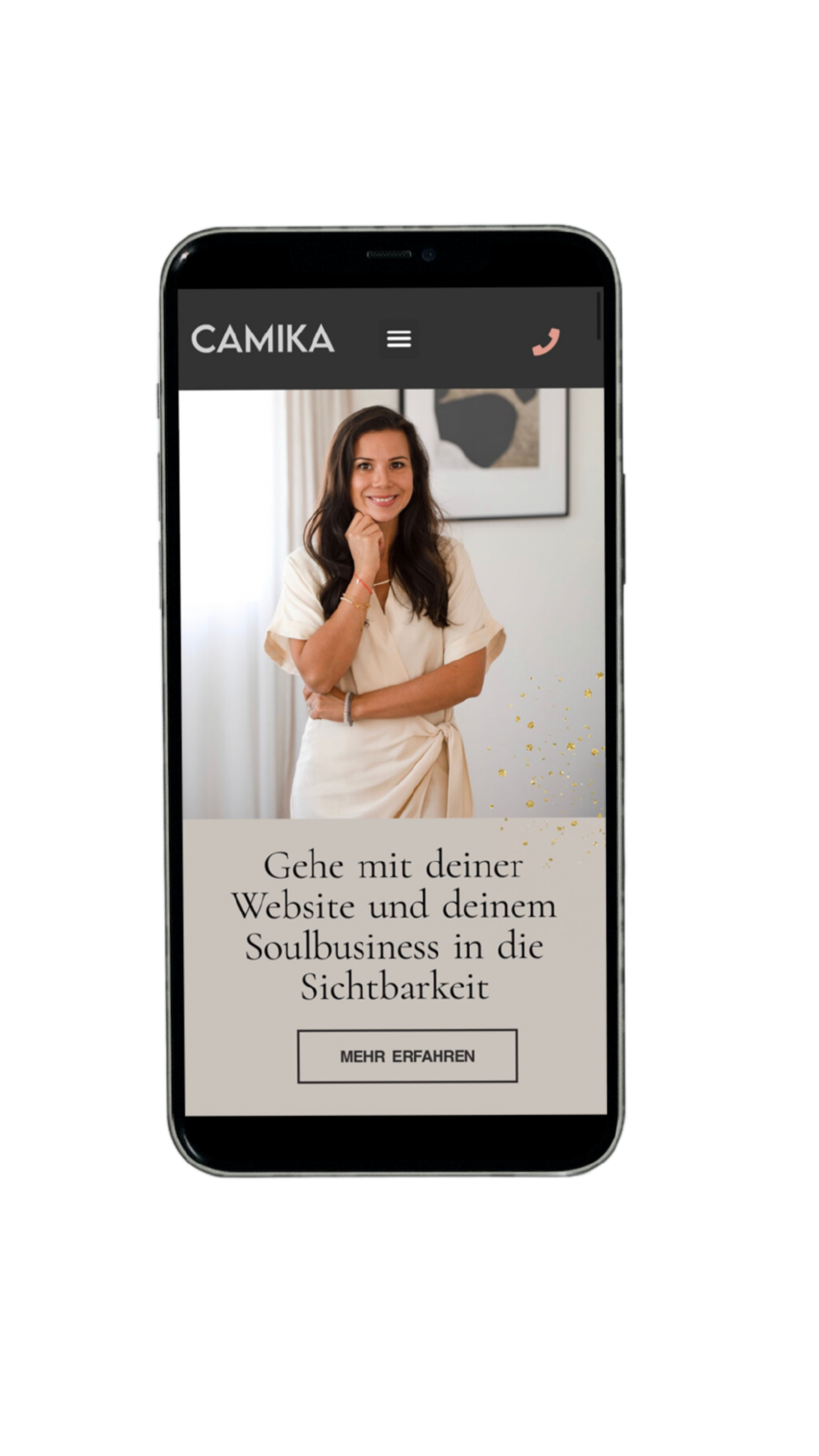 Webdesign Göttingen. Mockup mit Frau im Titelbild